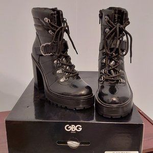 GBG Guess Lace-up Lug Sole Platform Ankle Boots (listing removal: August 11th)